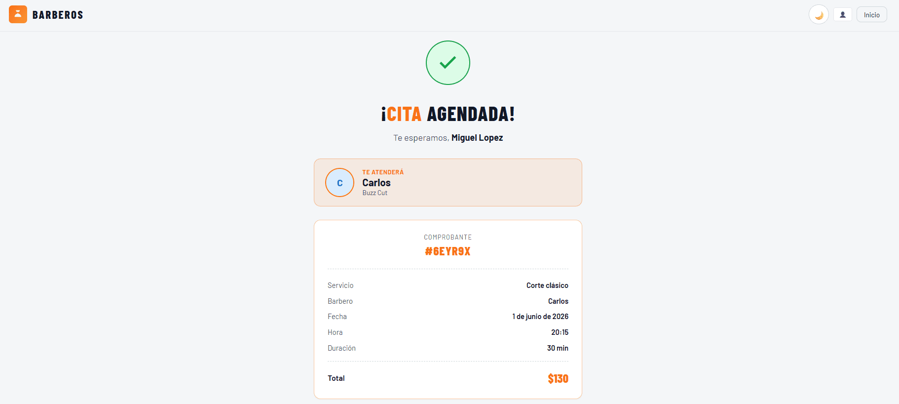 ¡Cita agendada!